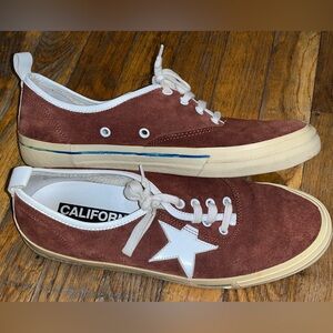 Golden Goose GGDB California Italian designer shoes sneakers Brown Suede 43/10.5